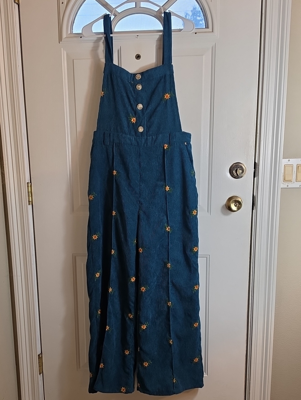 Cider Corduroy Embroidered Overalls